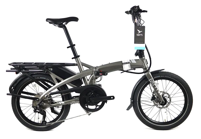 Nearly New Tern Vektron S10 Performance 10 Speed Folding Electric Bike - Silver