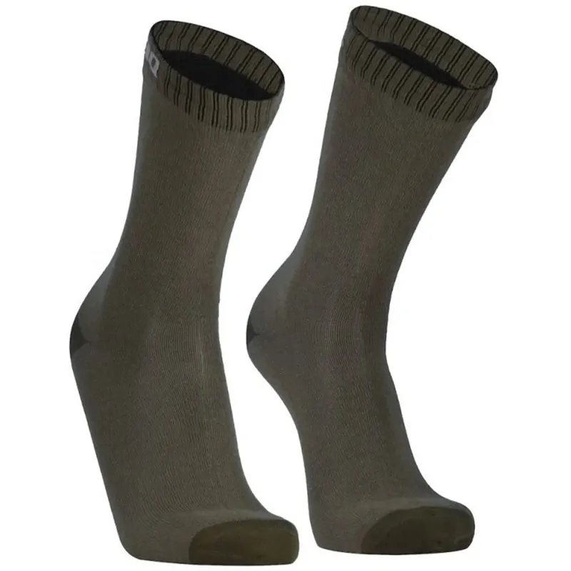 Dexshell Ultra Thin Waterproof Crew Socks - Olive Green