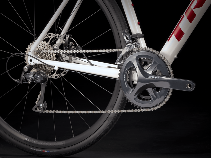 Trek Domane AL 3 Disc 2022 Endurance Road Bike - Crystal White/Black-7