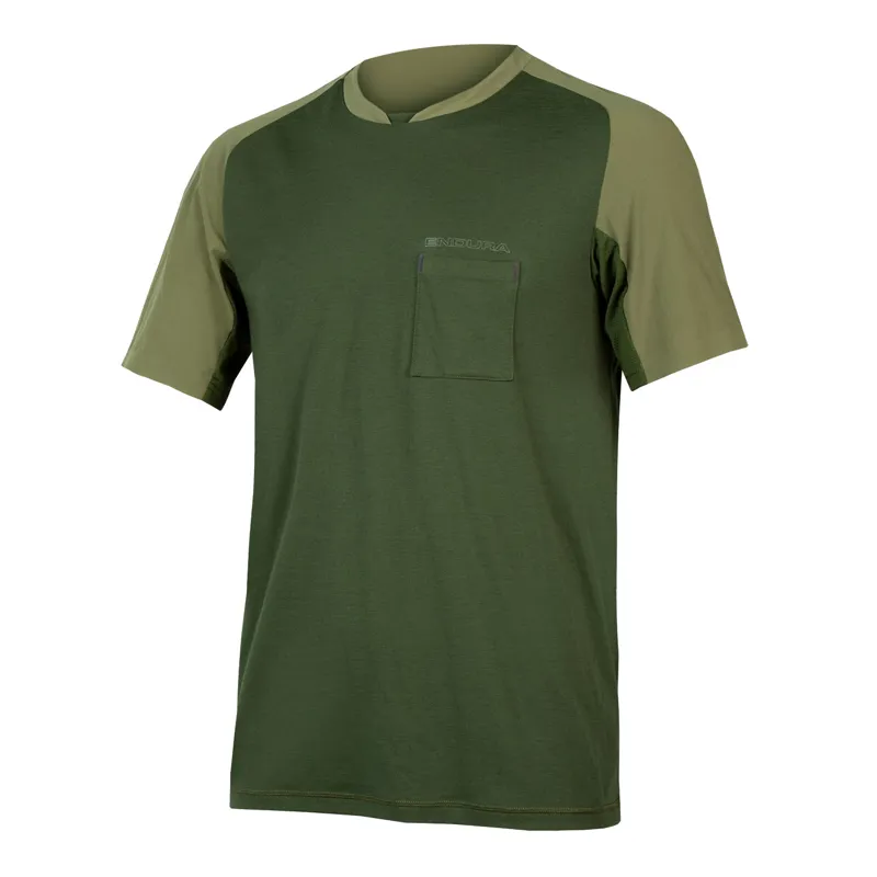 Endura GV500 Foyle Men's Causal Gravel T-Shirt - Olive Green