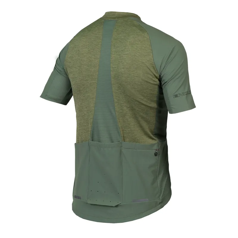 Endura GV500 Reiver Men's Short Sleeve Jersey - Olive Green-1