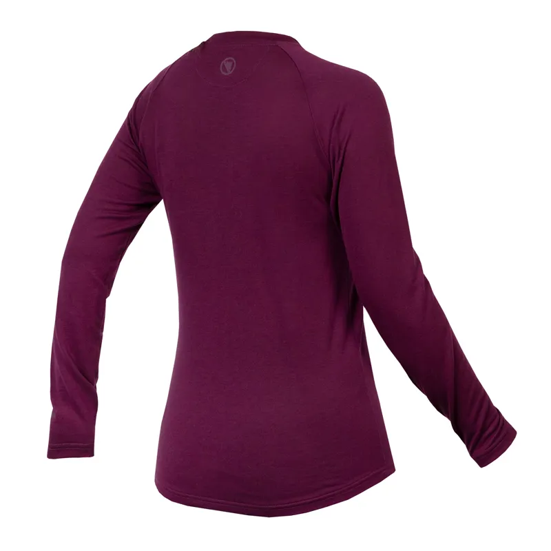 Endura BaaBaa Blend Women's Long Sleeve Baselayer - Aubergine-1