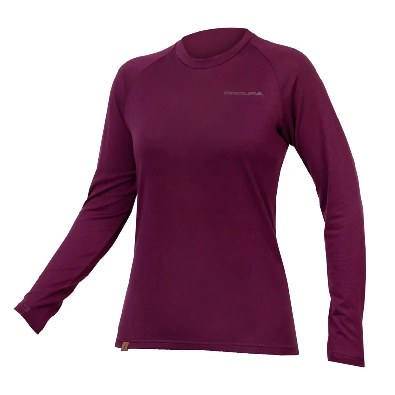 Endura BaaBaa Blend Women's Long Sleeve Baselayer - Aubergine