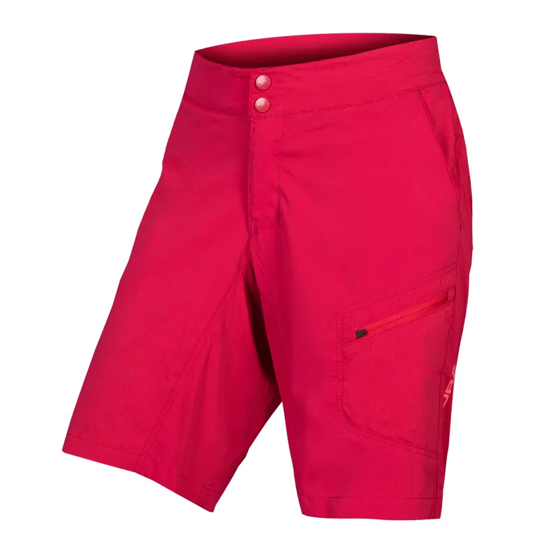 Endura Hummvee Lite Women's Baggy Shorts with Liner - Berry
