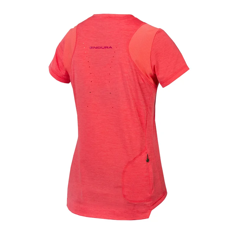 Endura SingleTrack Women's Short Sleeve Jersey - Punch Pink-1