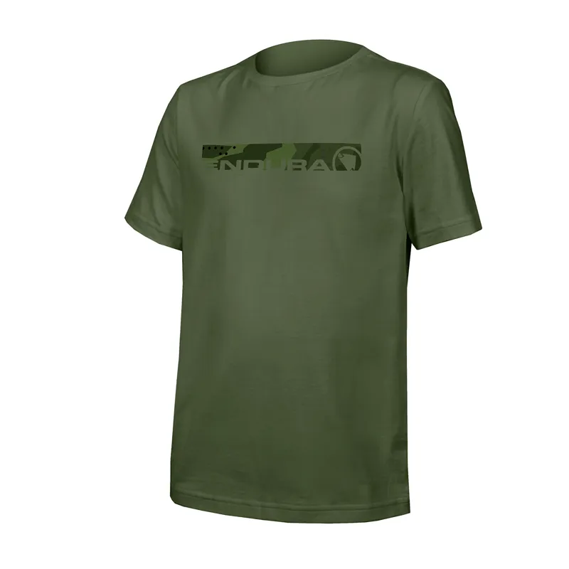 Endura One Clan Organic Camo Kid's T-Shirt - Olive Green