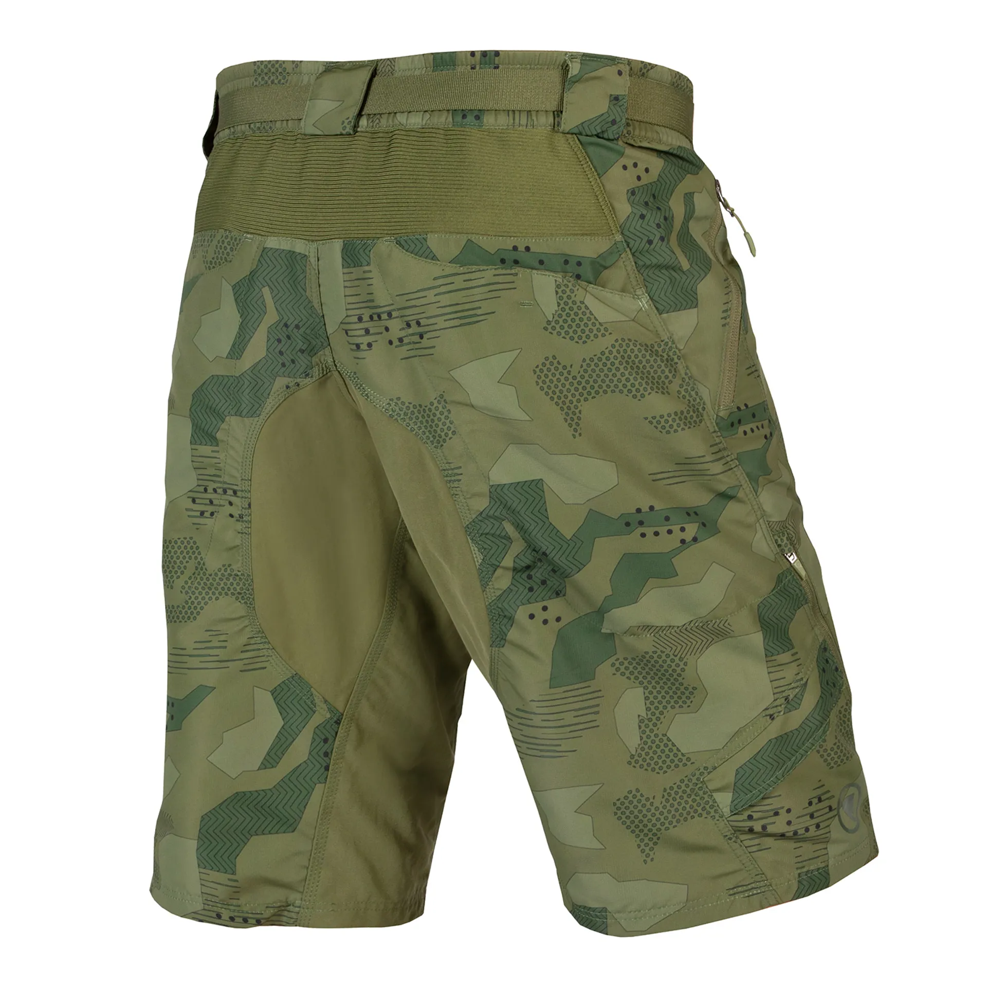 Endura Hummvee II Men's Baggy Shorts with Liner Olive Camo - Main Image