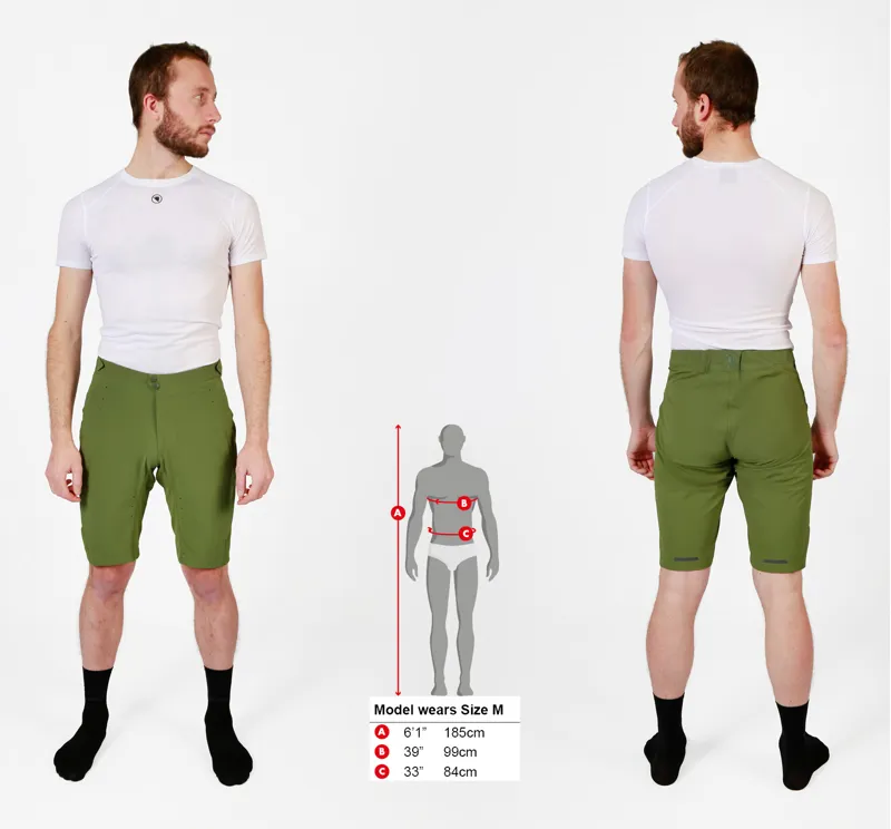 Endura GV500 Foyle Men's MTB Baggy Shorts - Olive Green-5