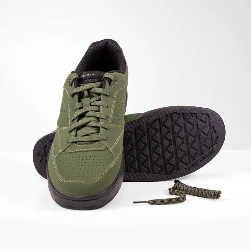 Endura Hummvee Flat Mountain Bike Shoes - Olive Green-1