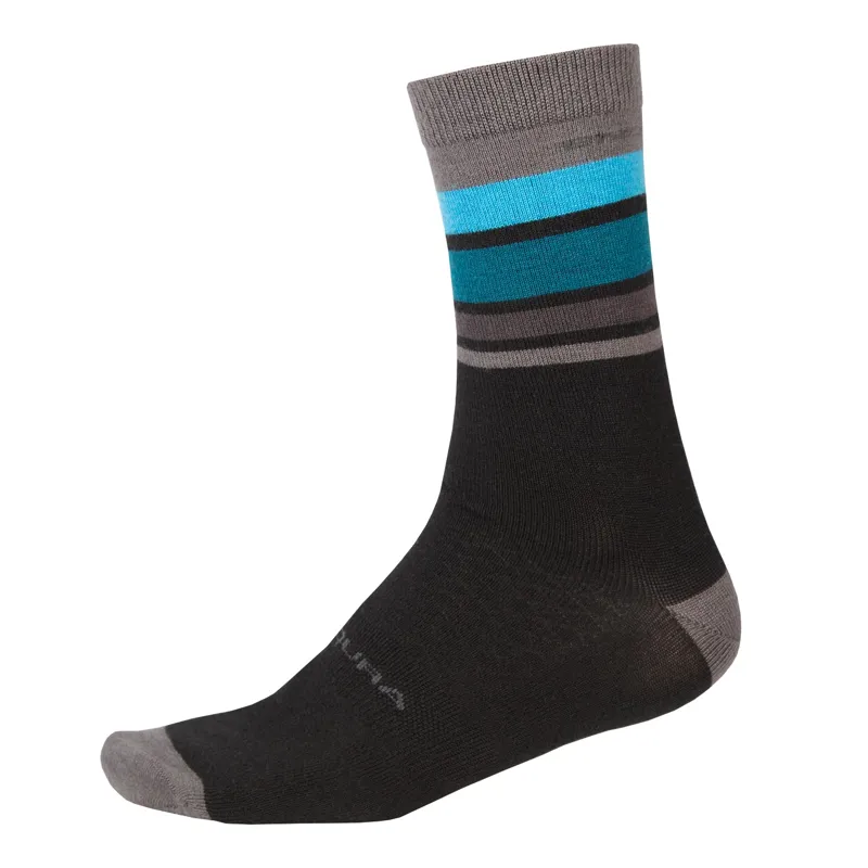 Endura BaaBaa Merino Stripe Sock - Black