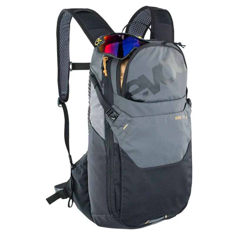 Evoc Ride Performance Backpack 12 + 2 Litre Bladder - Grey/Black-1