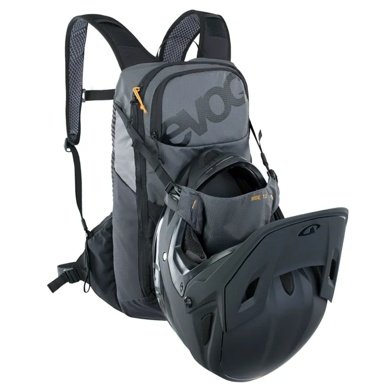 Evoc Ride Performance Backpack 12 + 2 Litre Bladder - Grey/Black-4
