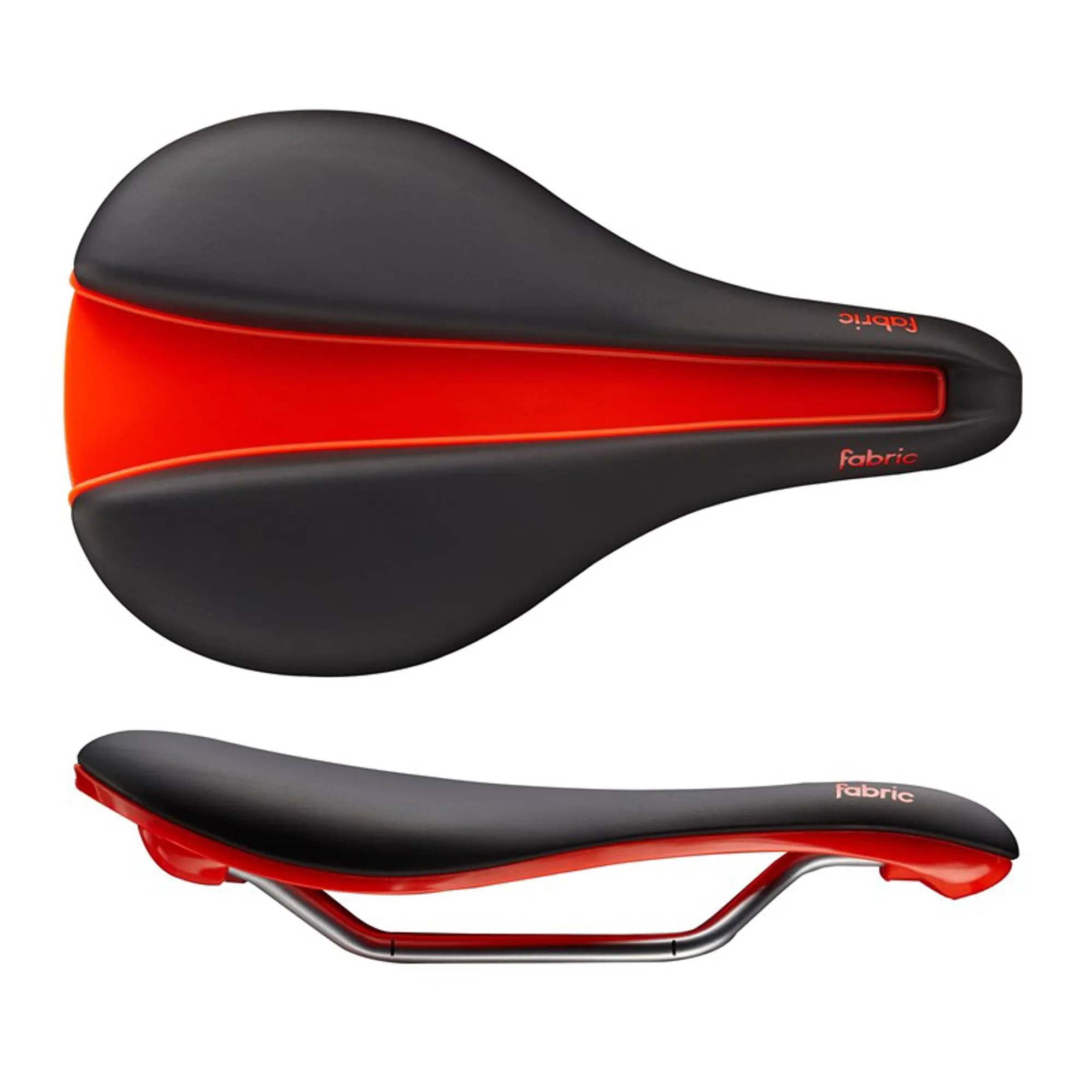 Fabric Line S Flat Elite Saddle Black/Red - Main Image