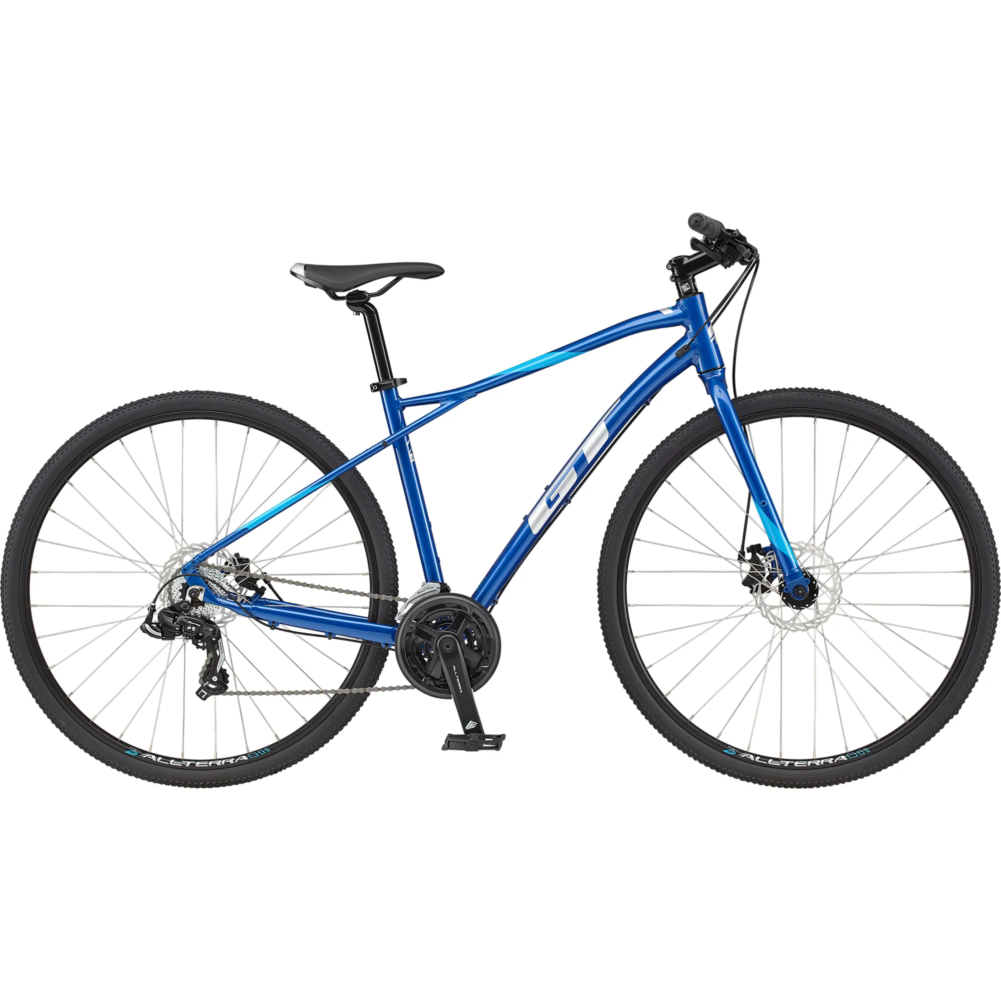 GT Transeo Sport 2024 Hybrid Bike Gloss Blue