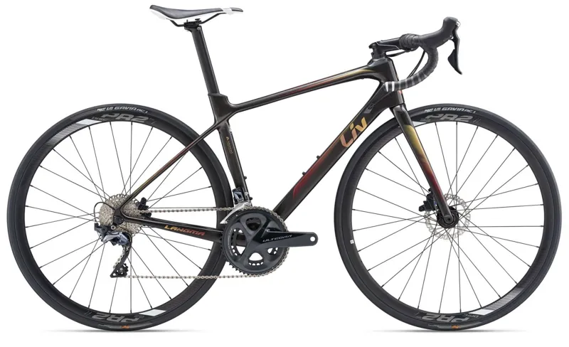 Liv Langma Advanced 1 Disc 2019 Womens Road Bike - Charcoal/Yellow