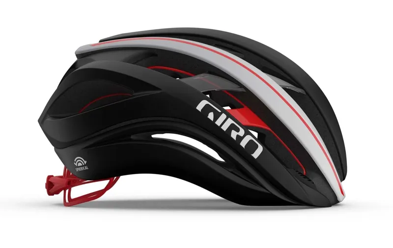 Giro Aether Spherical MIPS Road Helmet - Matt Black/White/Red-1