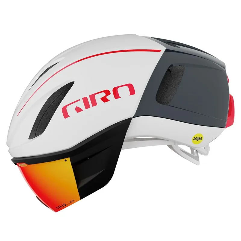Giro Vanquish MIPS Aero Helmet - Matt Portaro Grey/White/Red -2