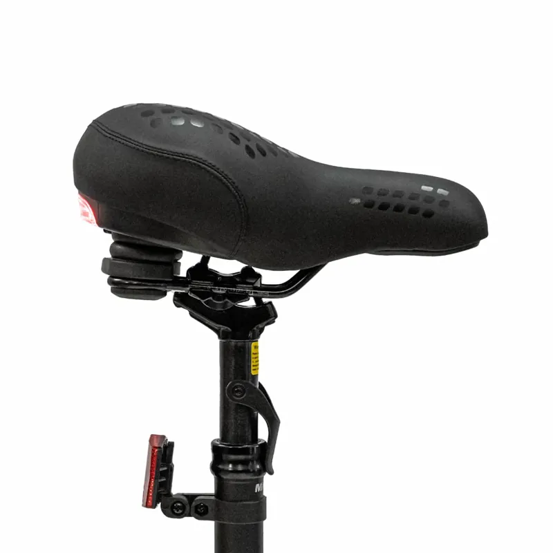 Mirider Comfort Gel Saddle with Rear Light - Black-2