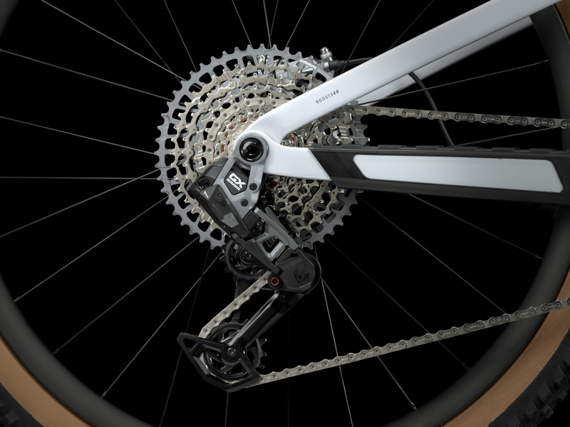 Trek Top Fuel 9.8 GX AXS 2024 Full Suspension MTB - Grey Pearl-4