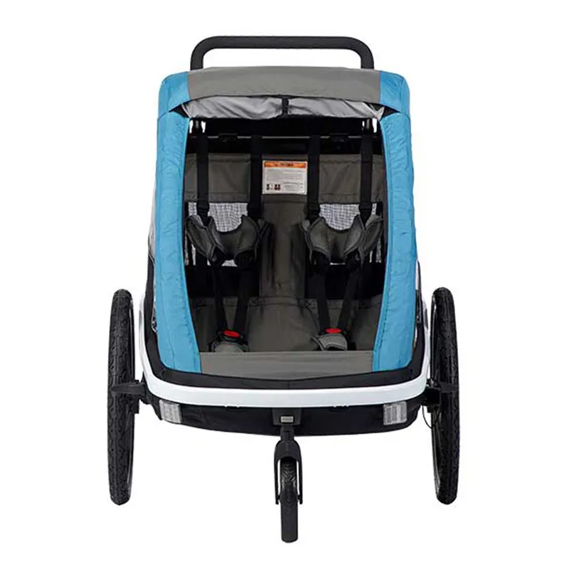 Hamax Avenida Twin Child Bike Trailer - Petrol Blue-1