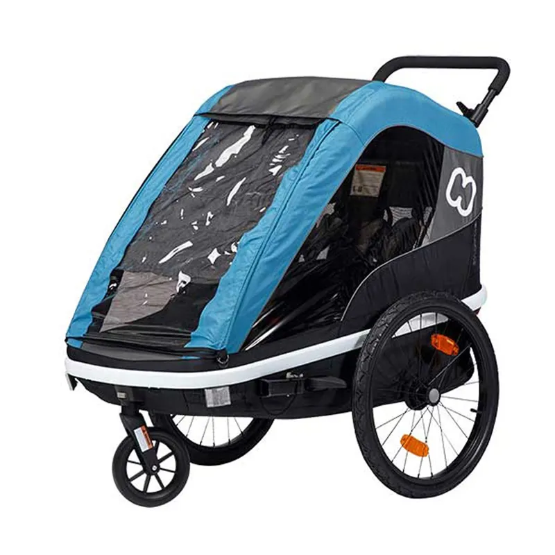 Hamax Avenida Twin Child Bike Trailer - Petrol Blue