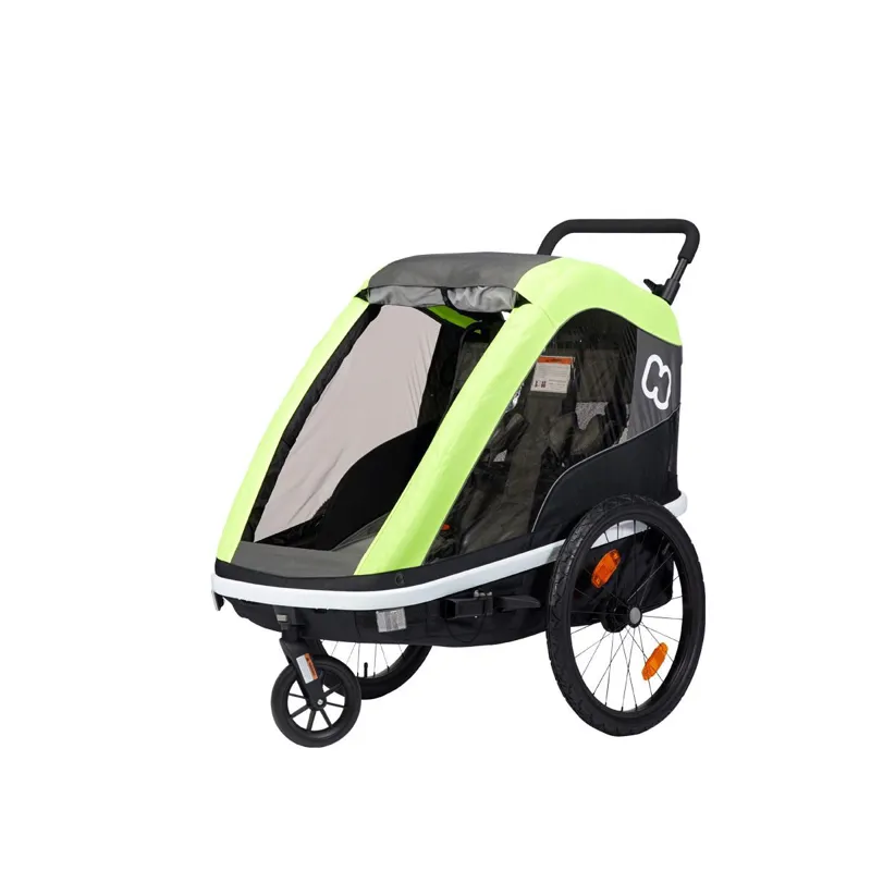 Hamax Avenida Twin Child Bike Trailer - Lime-1