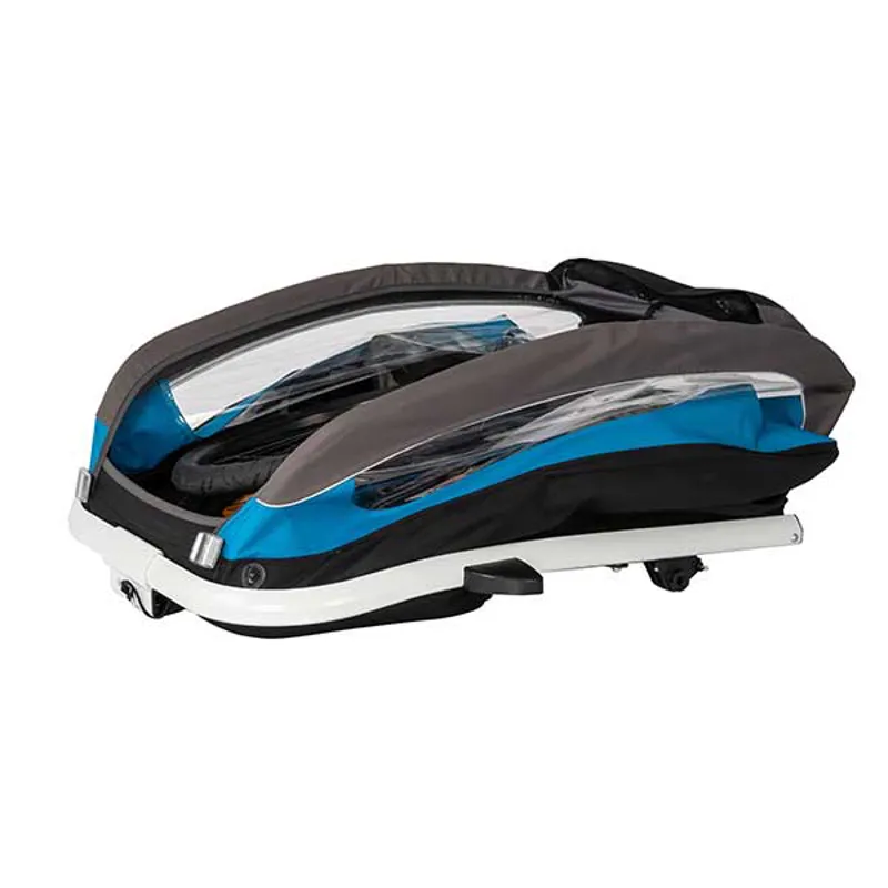 Hamax Traveller Twin Child Bike Trailer - Blue/Grey-3