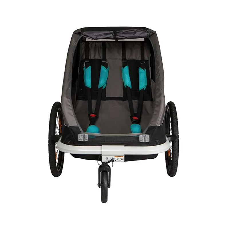 Hamax Traveller Twin Child Bike Trailer - Black/Grey-2