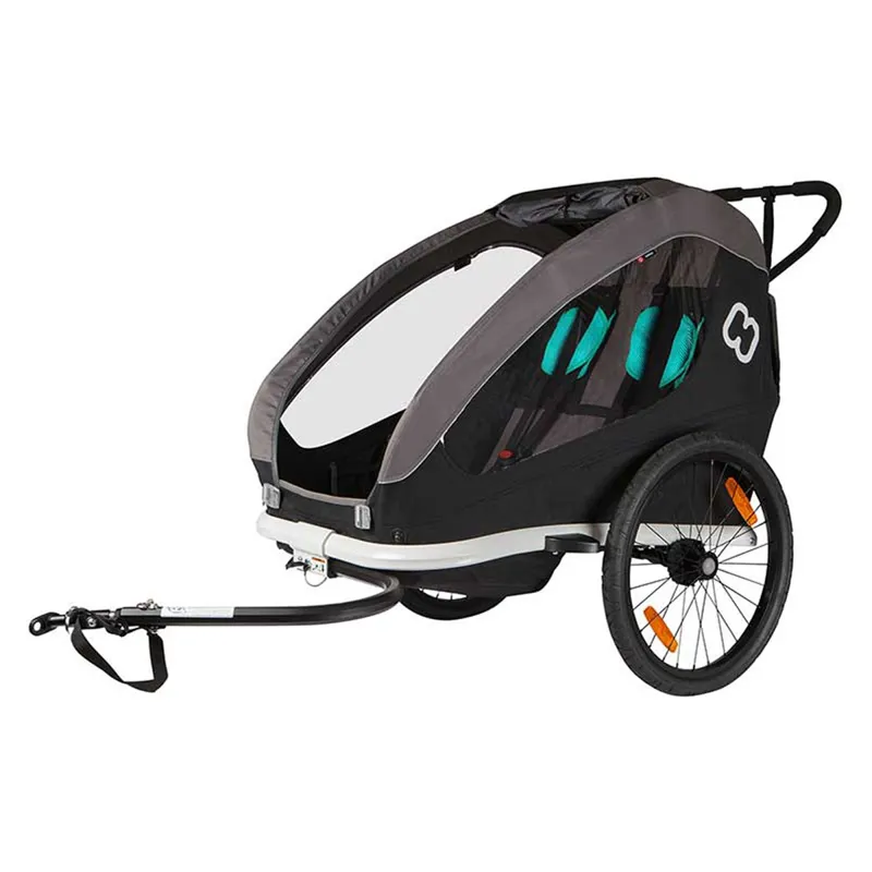 Hamax Traveller Twin Child Bike Trailer - Black/Grey