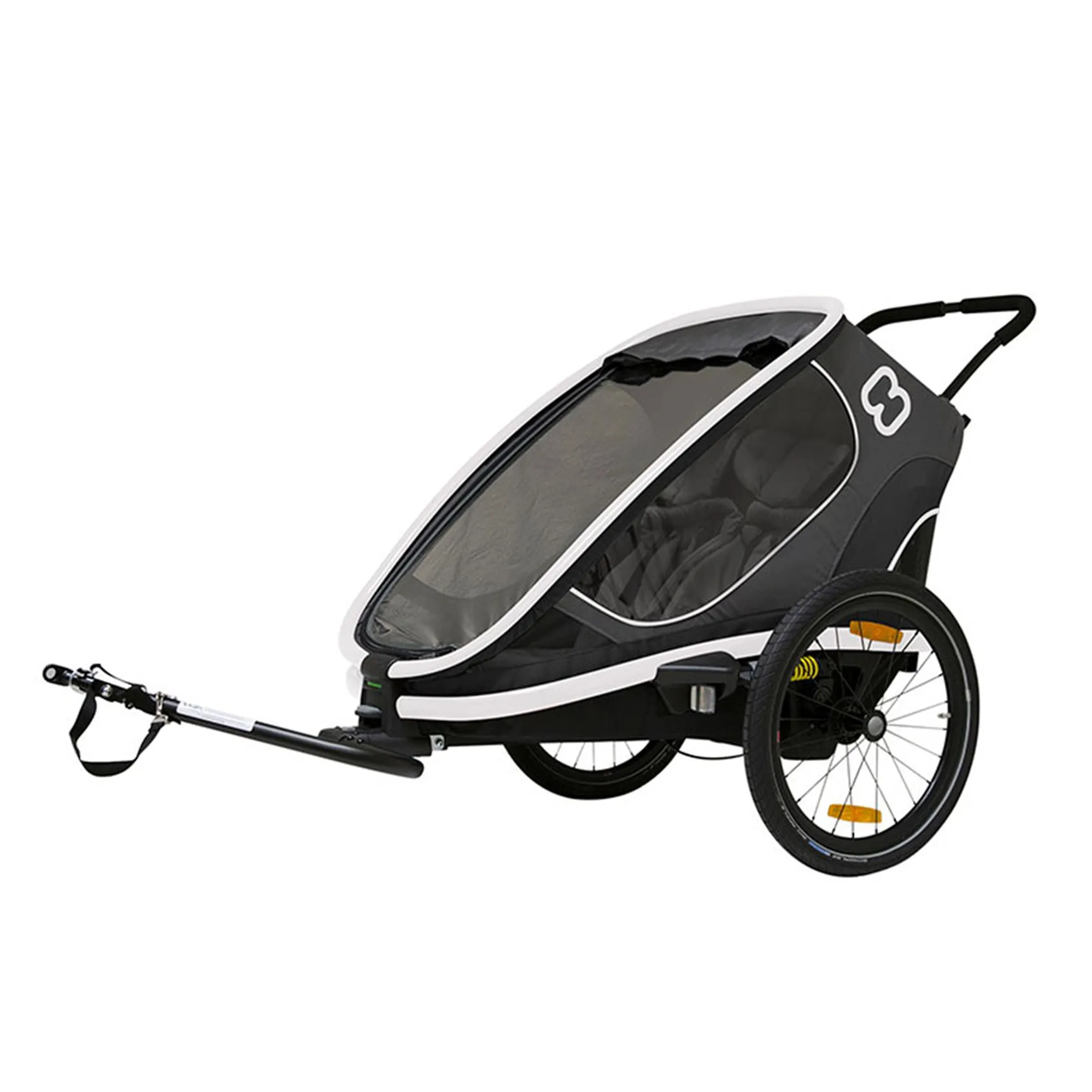Hamax Outback Reclining Twin Child Trailer Grey - Main Image