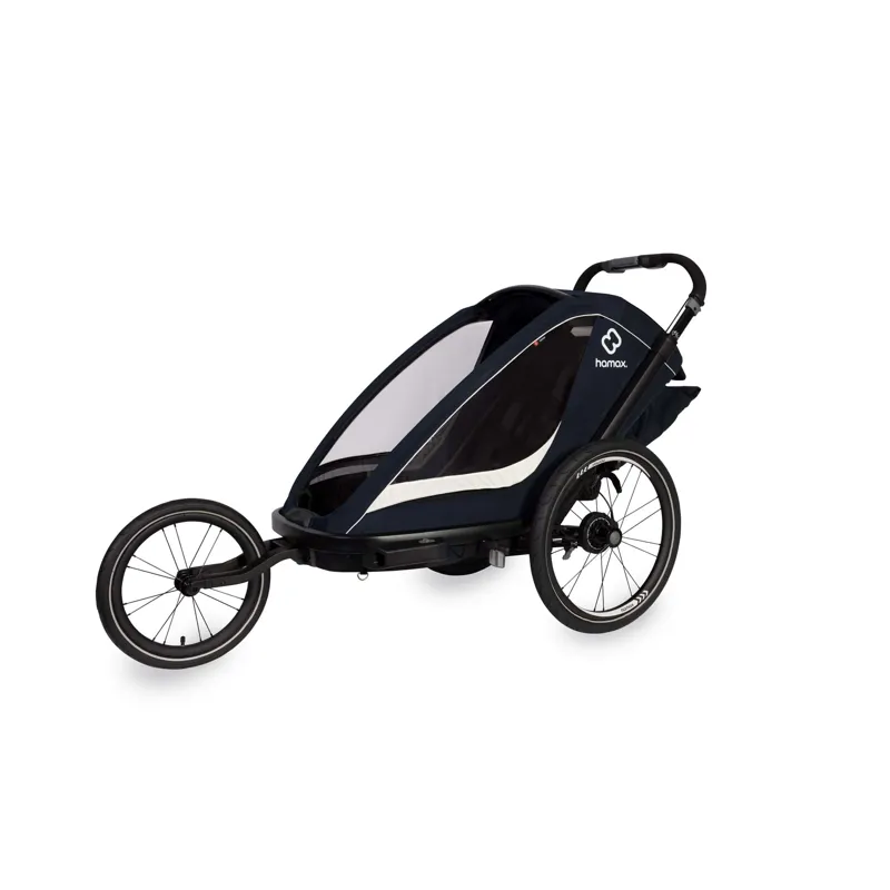 Hamax Breeze Single Child Bike Trailer - Navy/Cream-1