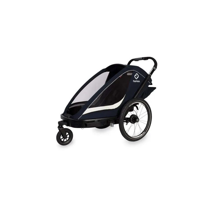 Hamax Breeze Single Child Bike Trailer - Navy/Cream-2