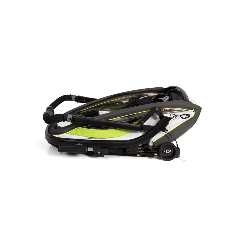 Hamax Breeze Twin Child Bike Trailer - White/Green-10