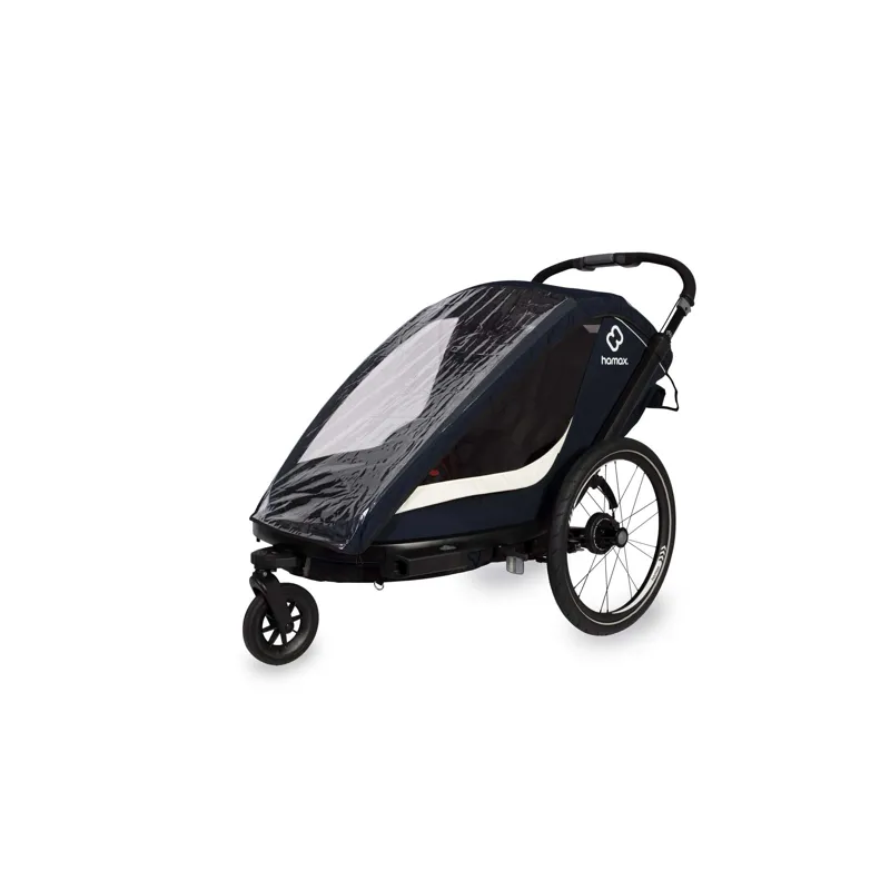 Hamax Breeze Twin Child Bike Trailer - Navy/Cream-4