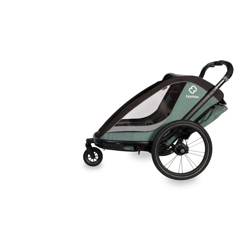 Hamax Cocoon Single Child Bike Trailer - Green/Black-2