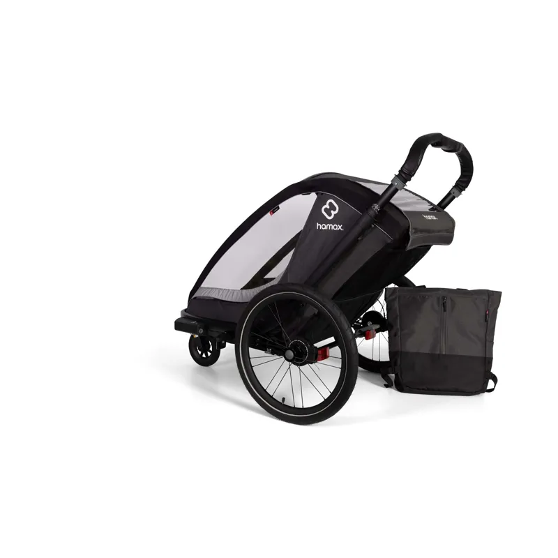 Hamax Cocoon Single Child Bike Trailer - Grey/Black-5