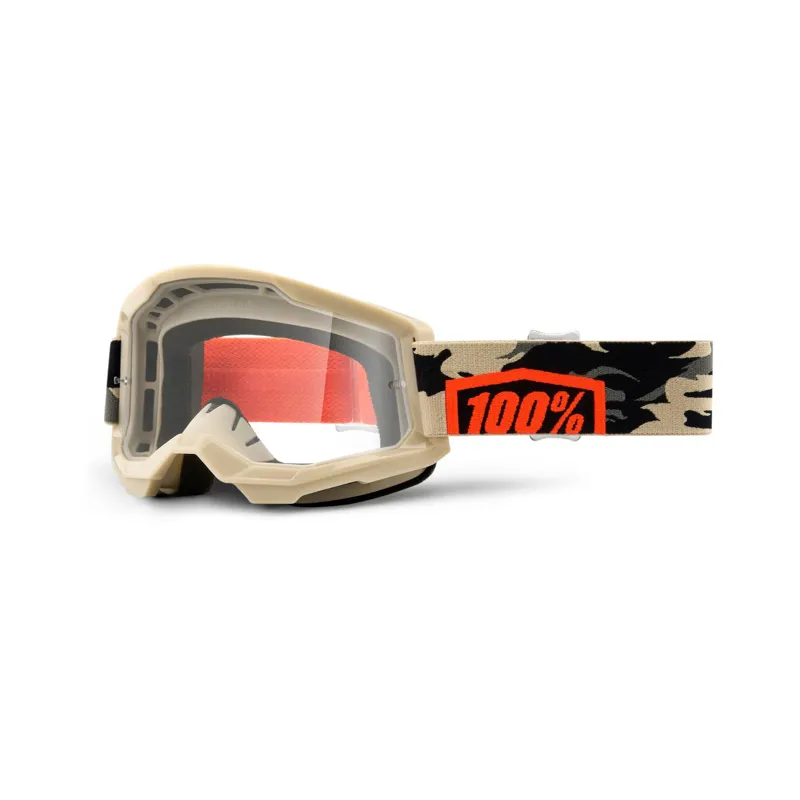 100 Percent Strata 2 MTB Goggles - Kombat/Clear Lens