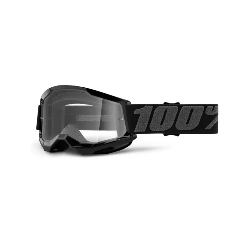 100 Percent Strata 2 Youth Goggles - Black/Clear Lens