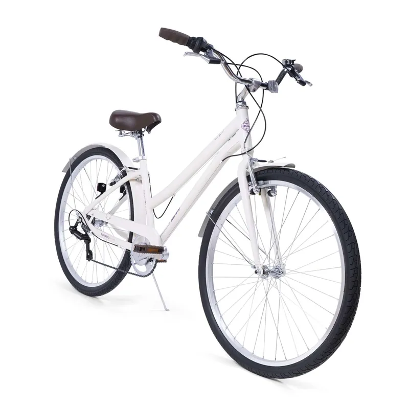 Huffy Sienna 2023 Women's Hybrid Comfort Bike - Bone Satin-1