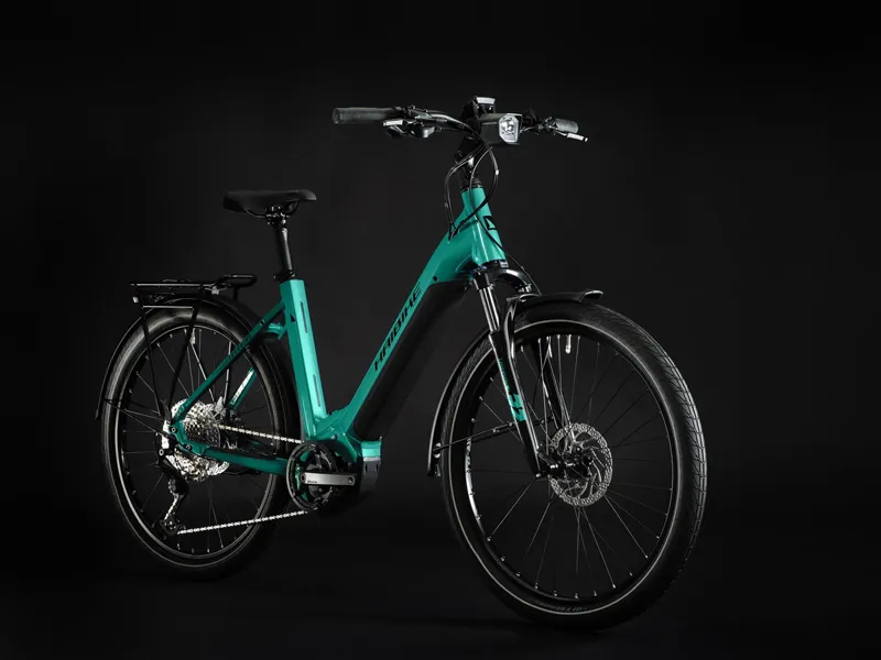 Haibike Trekking 7 Low Unisex Electric Hybrid Bike - Aqua/Black-1