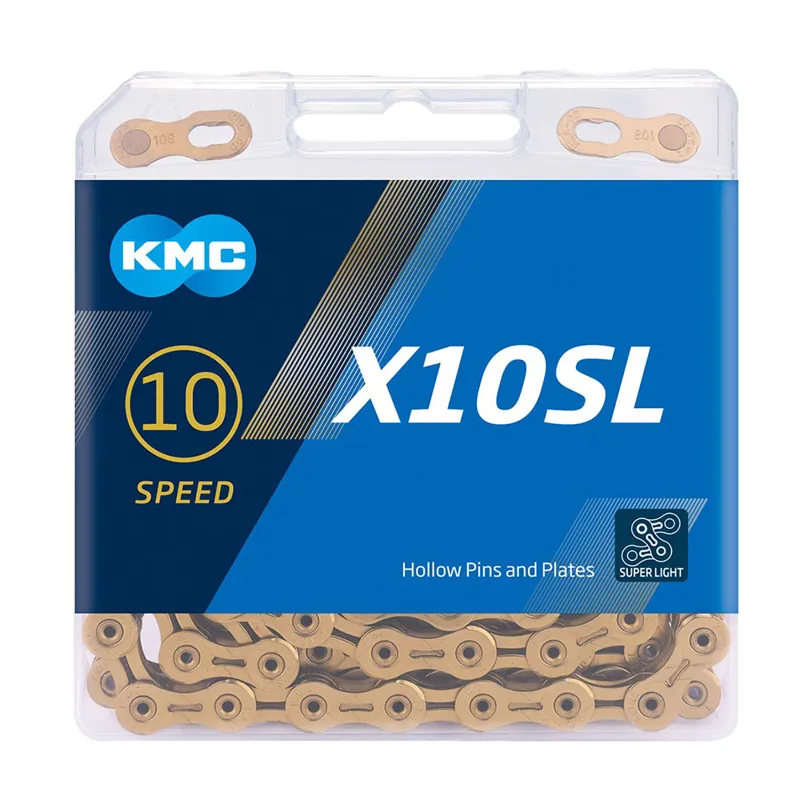 KMC X10 SL Ti-N 114 Links 10 Speed Chain - Gold