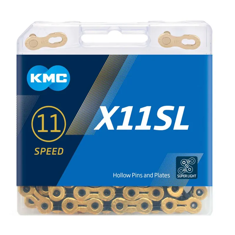 KMC X11 SL Ti-N 118 links 11 Speed Chain - Gold/Black