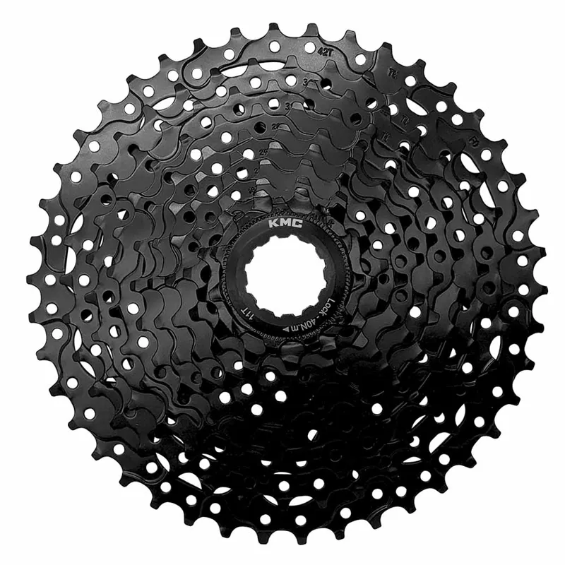 KMC REACT X10 10 Speed 11/42T Cassette - Black