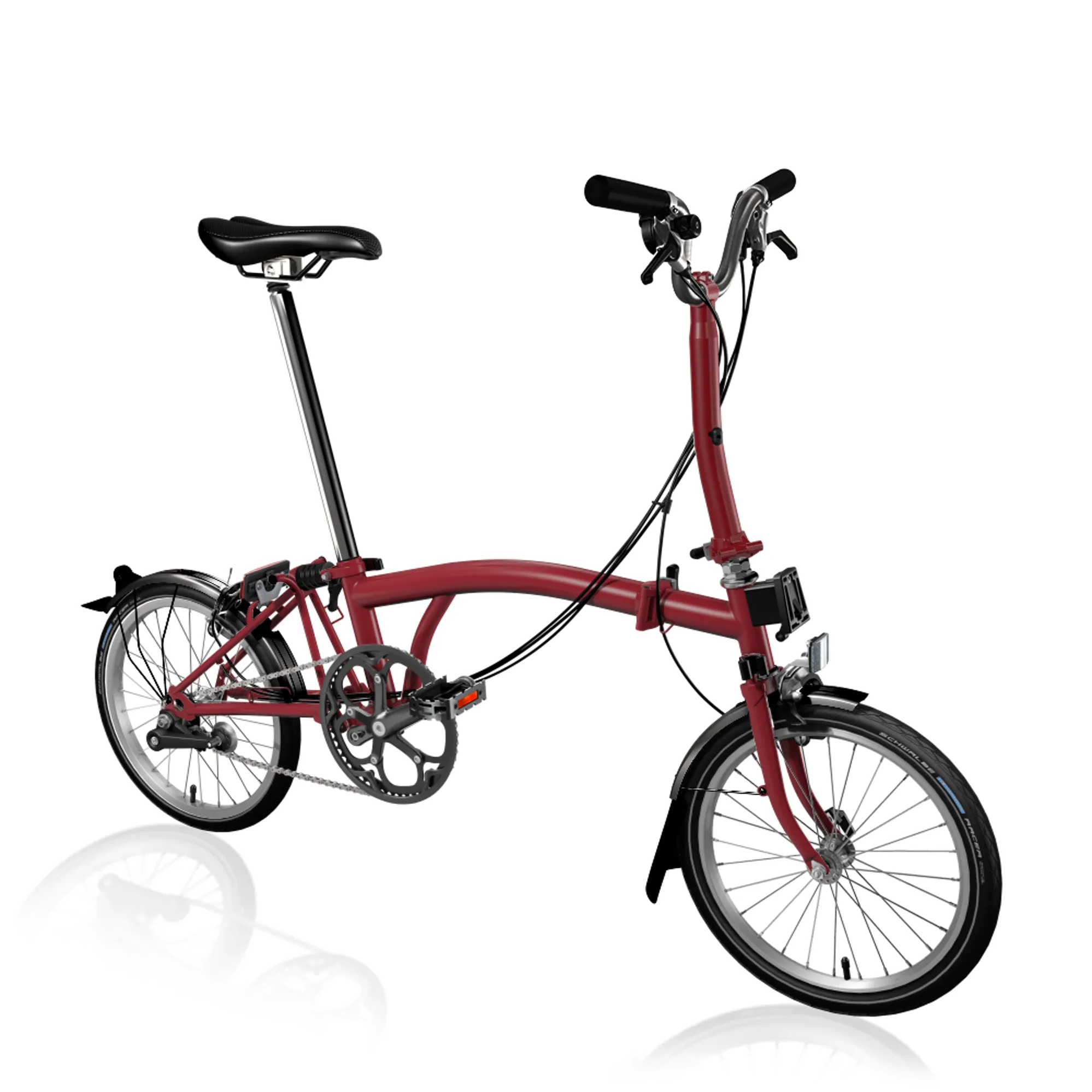Brompton M6L C Line Explore Mid 2023 Folding Bike Red