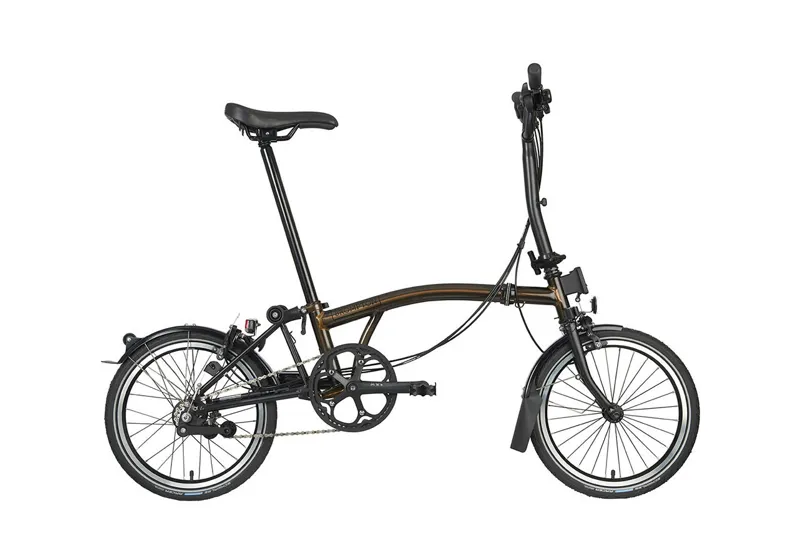 Brompton M6L Mid Bar C Line Explore 2024 Folding Bike - Black Lacquer