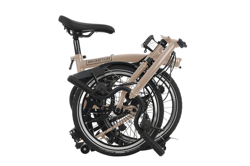 Brompton M6L Mid Bar C Line Explore 2025 Folding Bike - Dune Sand-2