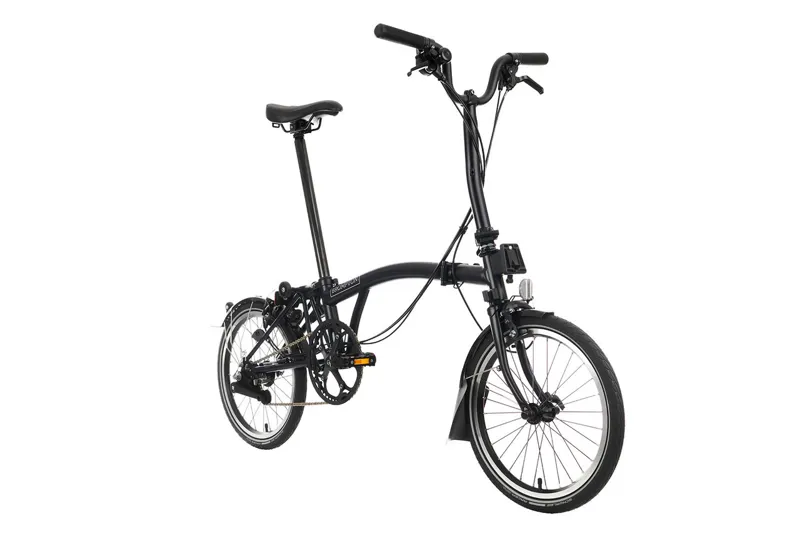 Brompton M6L Mid Bar C Line Explore 2024 Folding Bike - Black-1