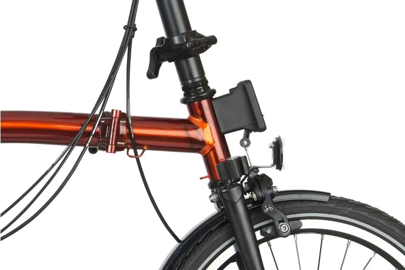 Brompton M6L Mid Bar C Line Explore 2024 Folding Bike - Flame Lacquer-3
