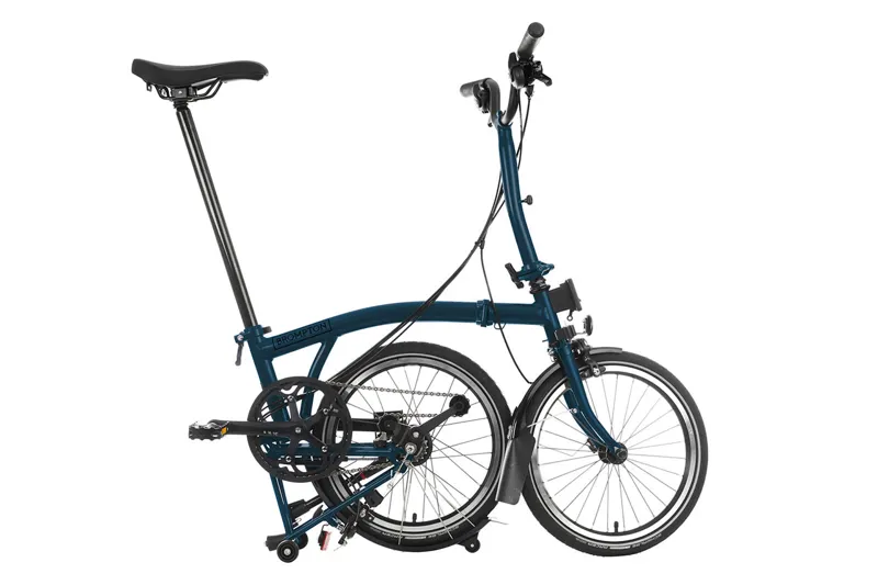 Brompton M6L Mid Bar C Line Explore 2024 Folding Bike - Ocean Blue-1