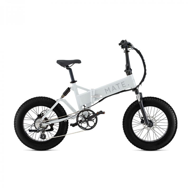 Mate X 250w 50M 2022 Electric Folding Bike - White Ice